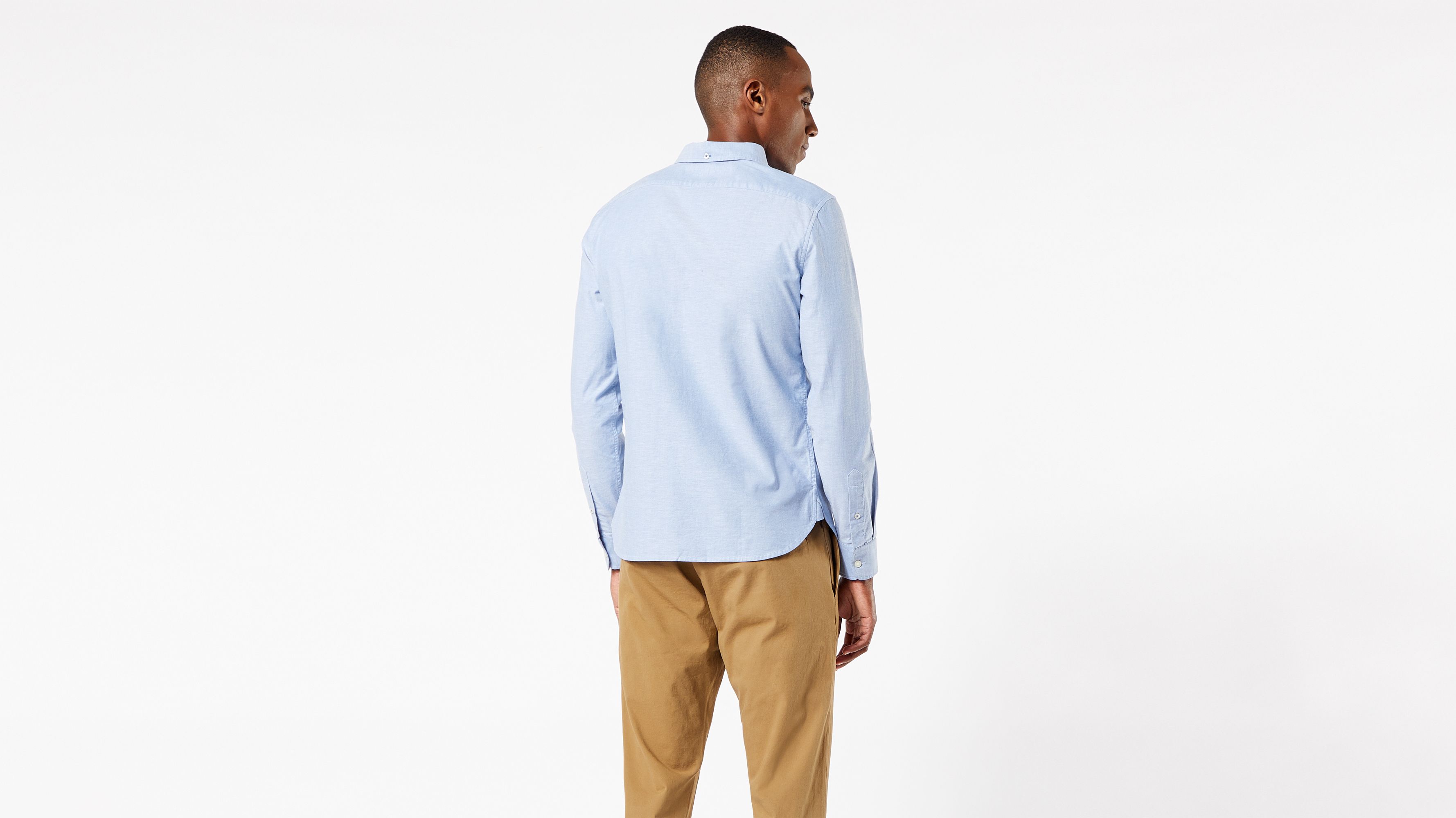 Slim Fit 2 Button Collar Erkek Gömlek