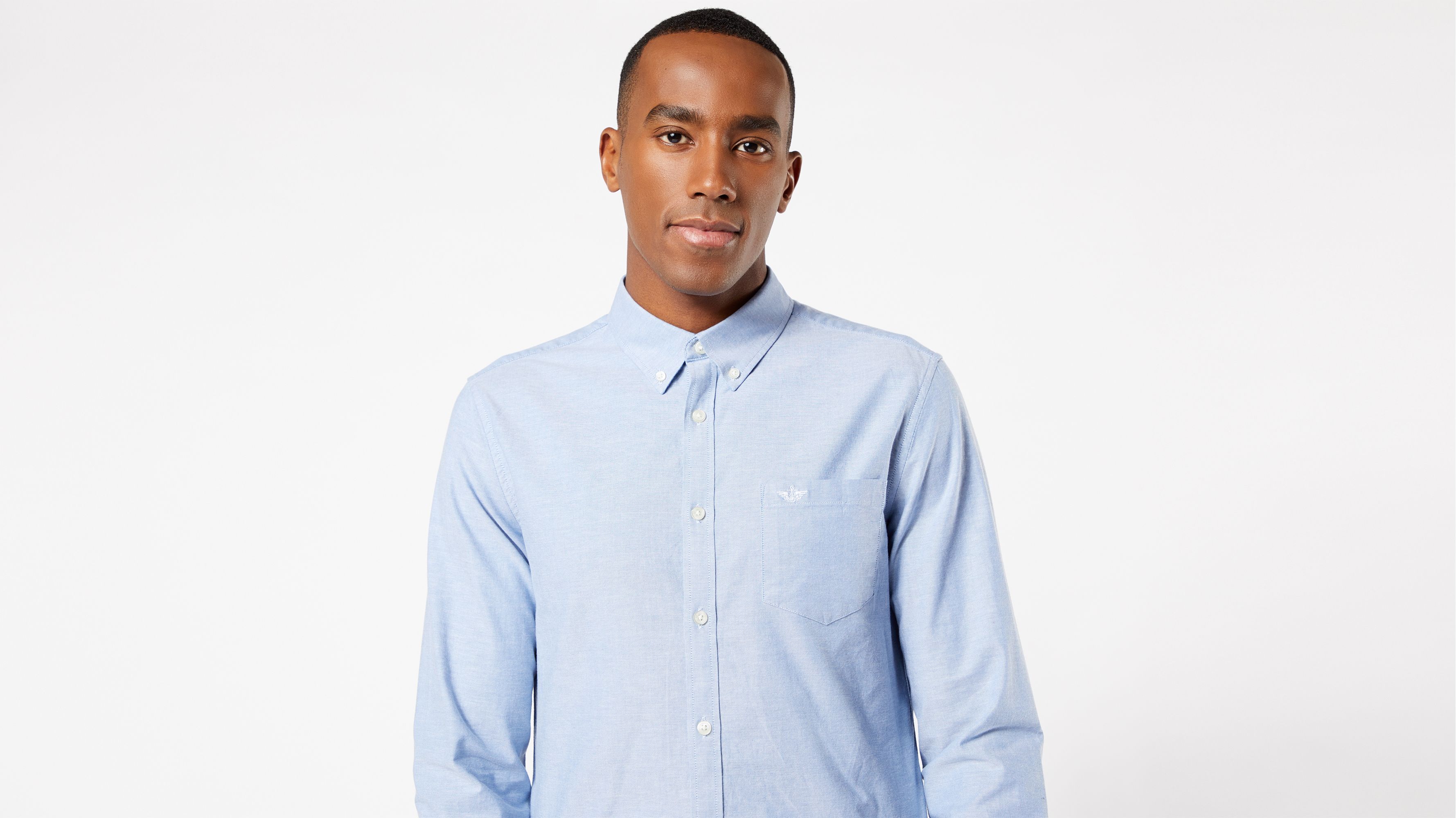 Slim Fit 2 Button Collar Erkek Gömlek