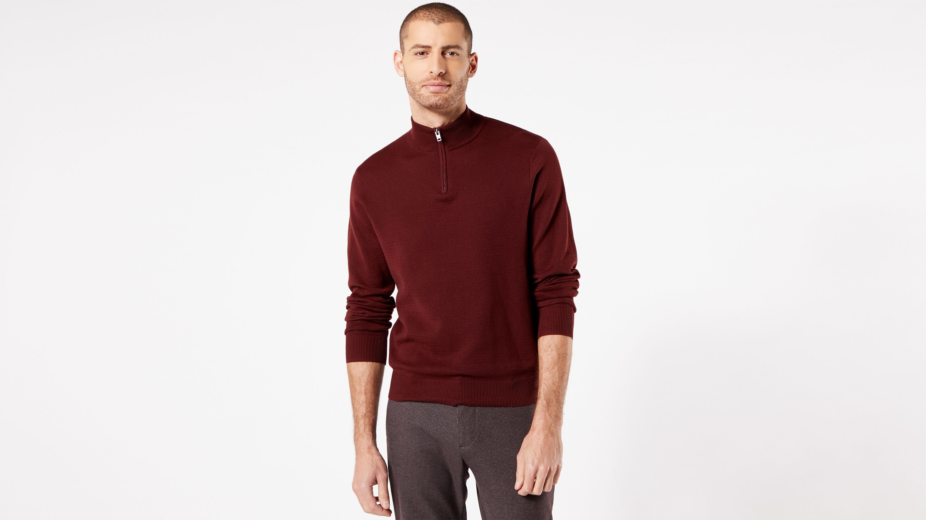 1/4 Fermuarlı Yaka Kazak