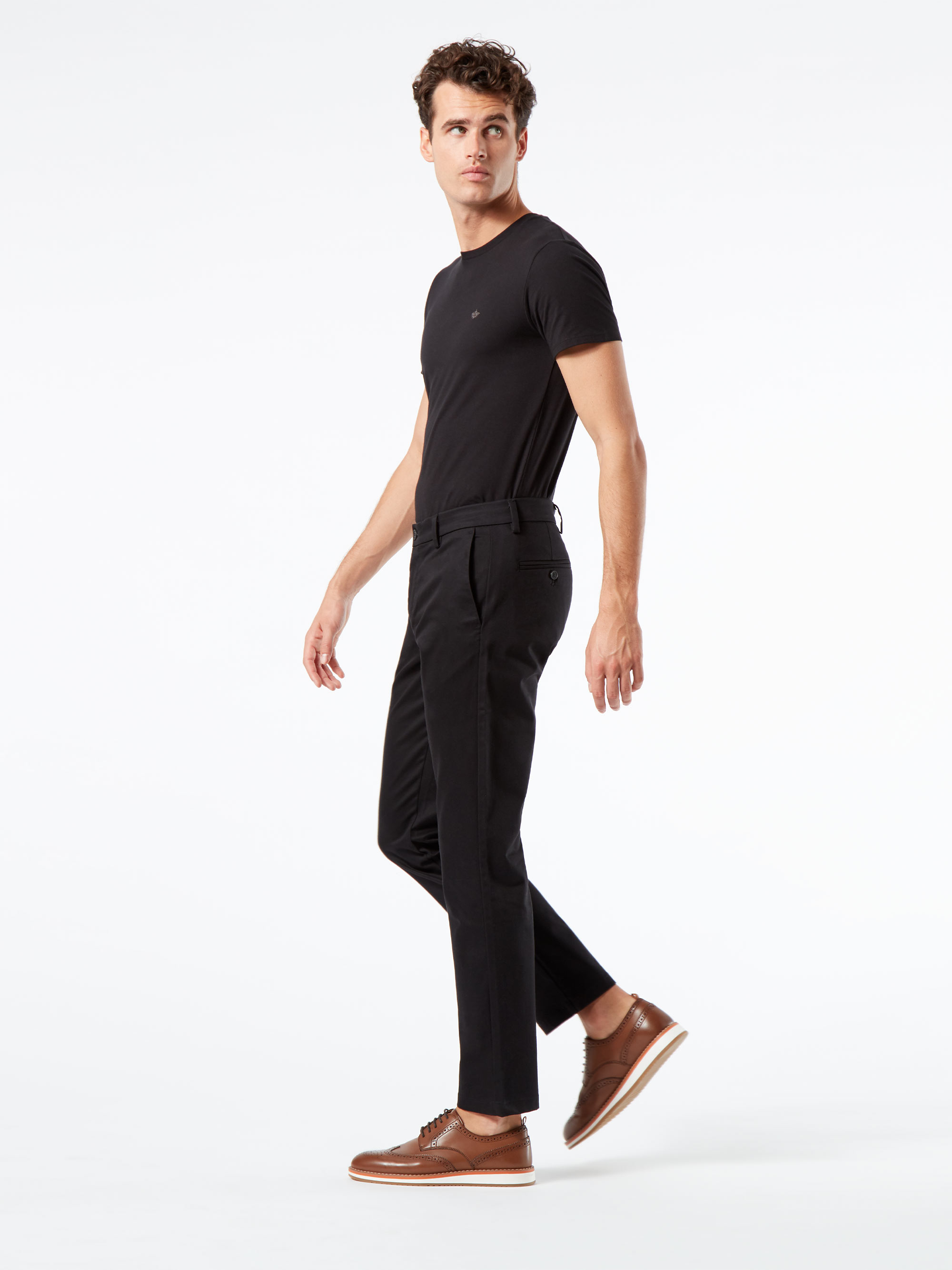 Signature Creaseless Siyah Slim Fit Pantolon