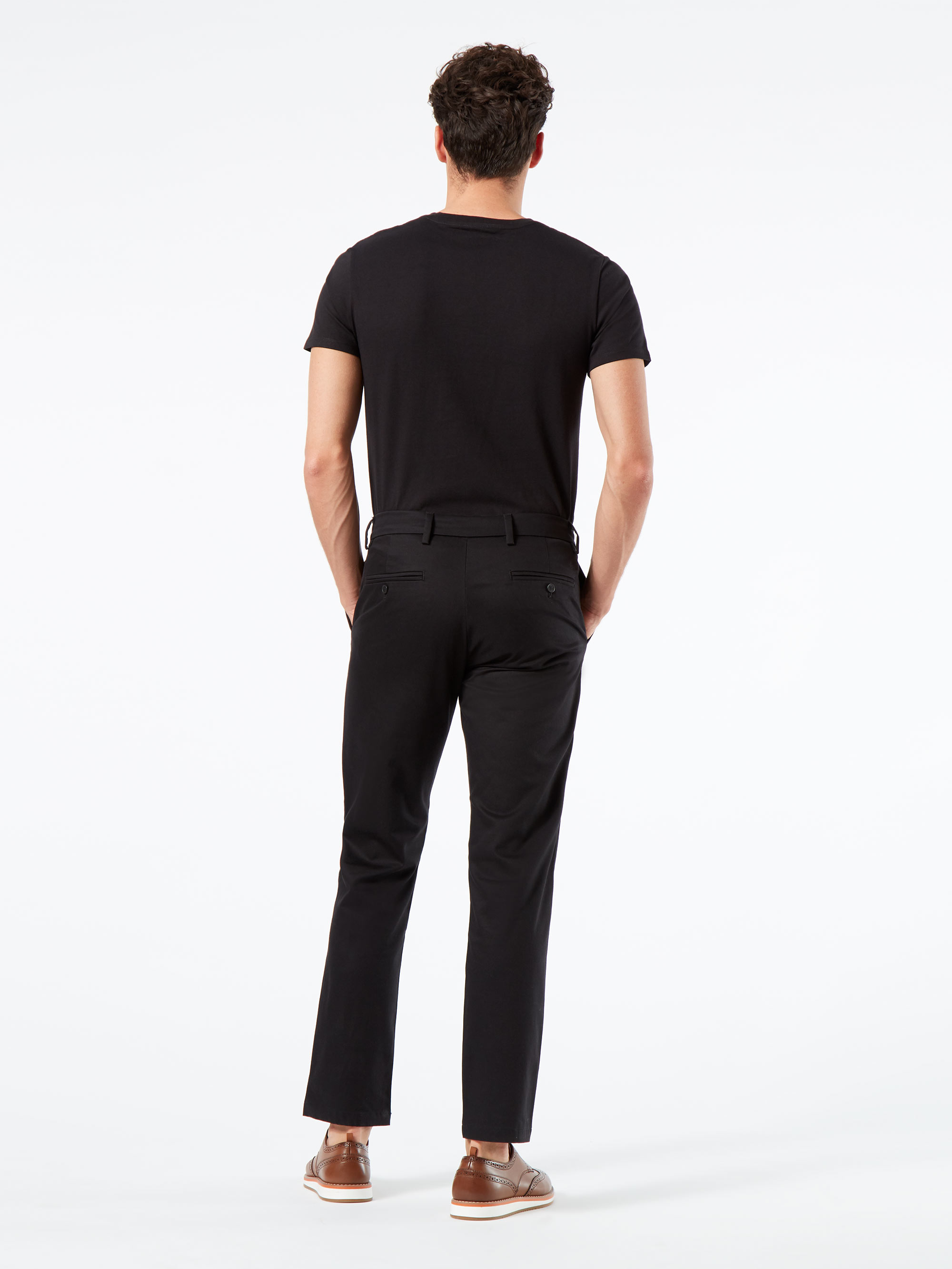 Signature Creaseless Siyah Slim Fit Pantolon