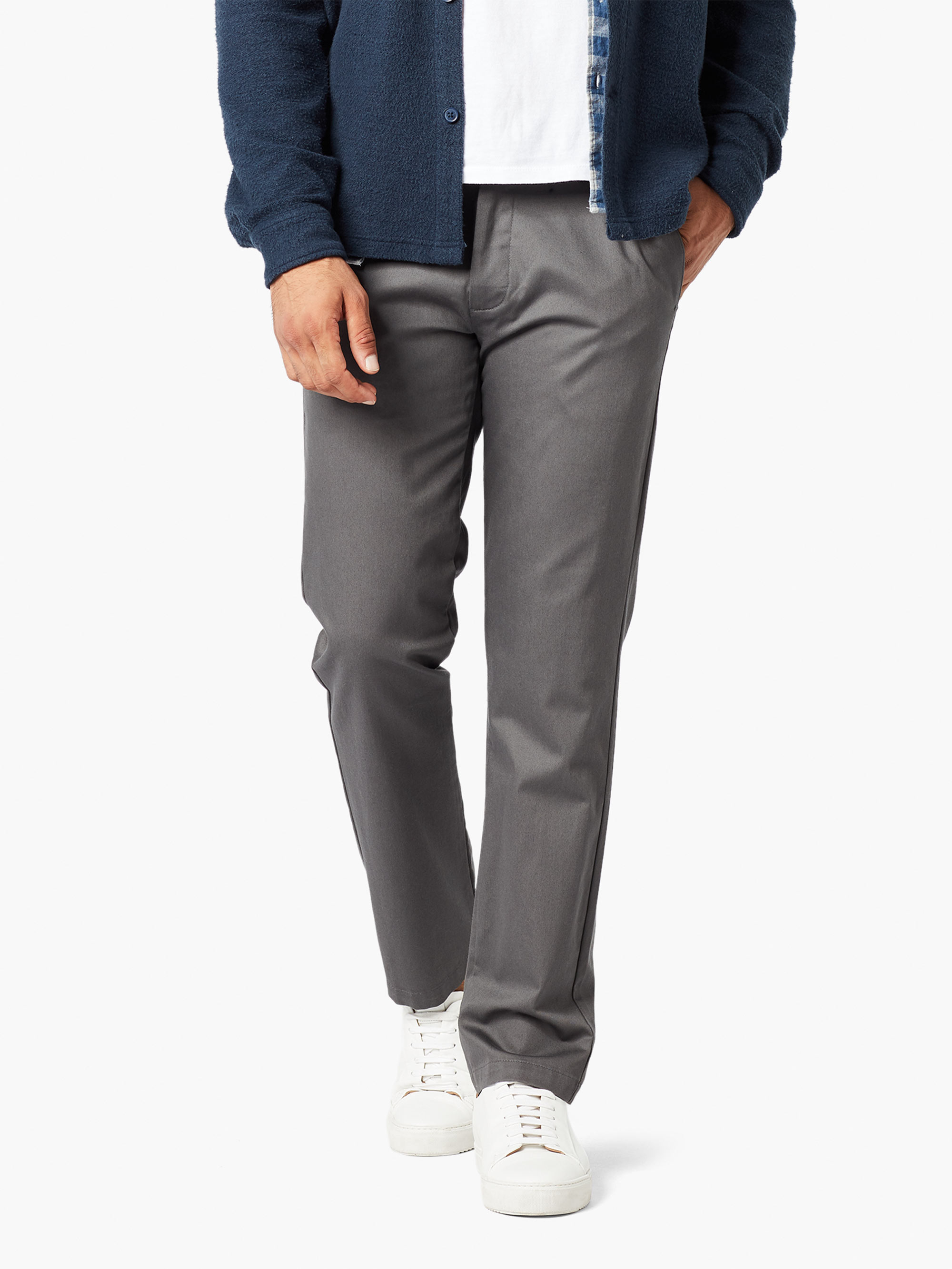 Signature Creaseless Gri Slim Fit Pantolon