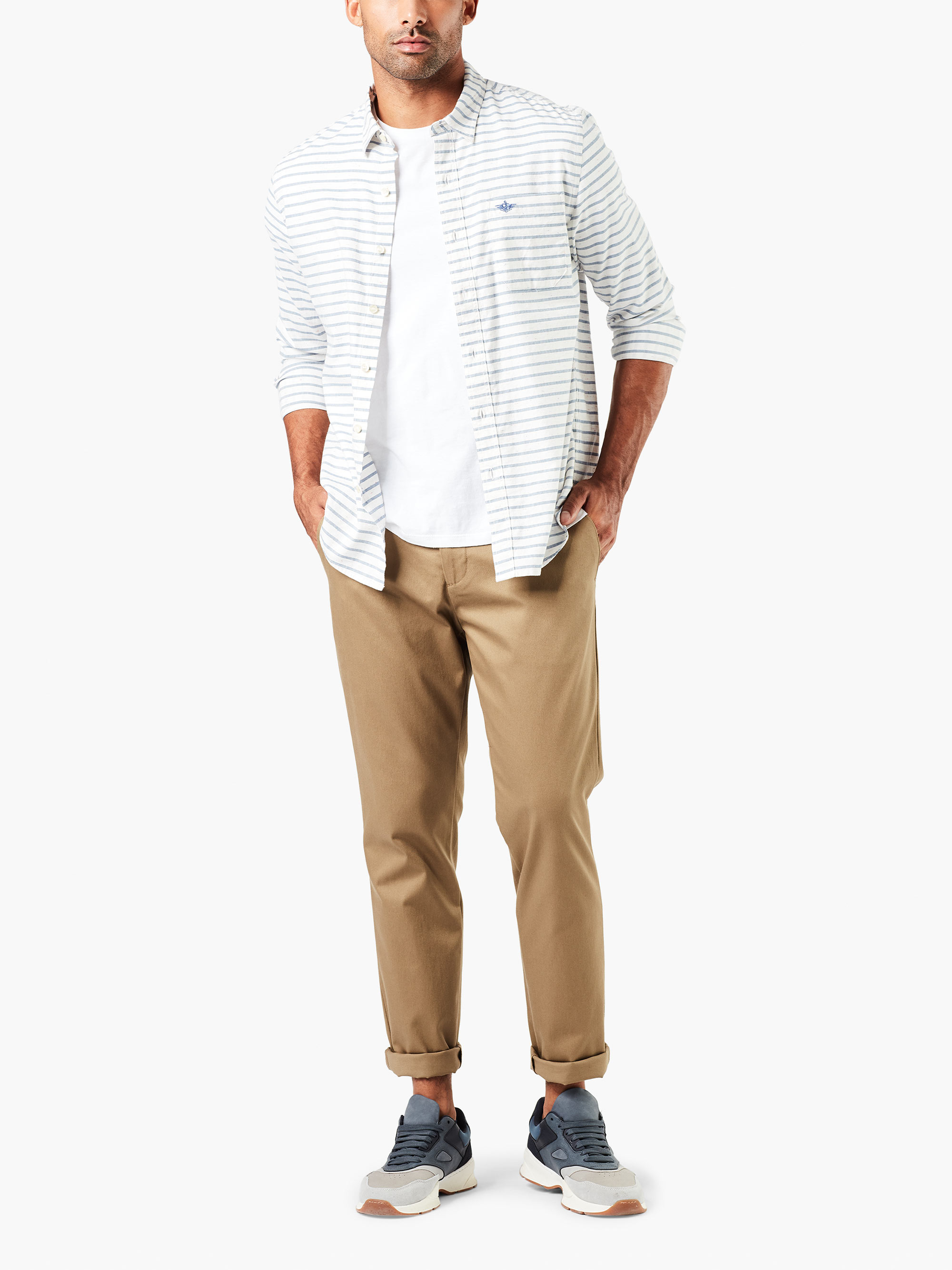 Wrinkle Free Kahverengi Signature Slim Fit Pantolon