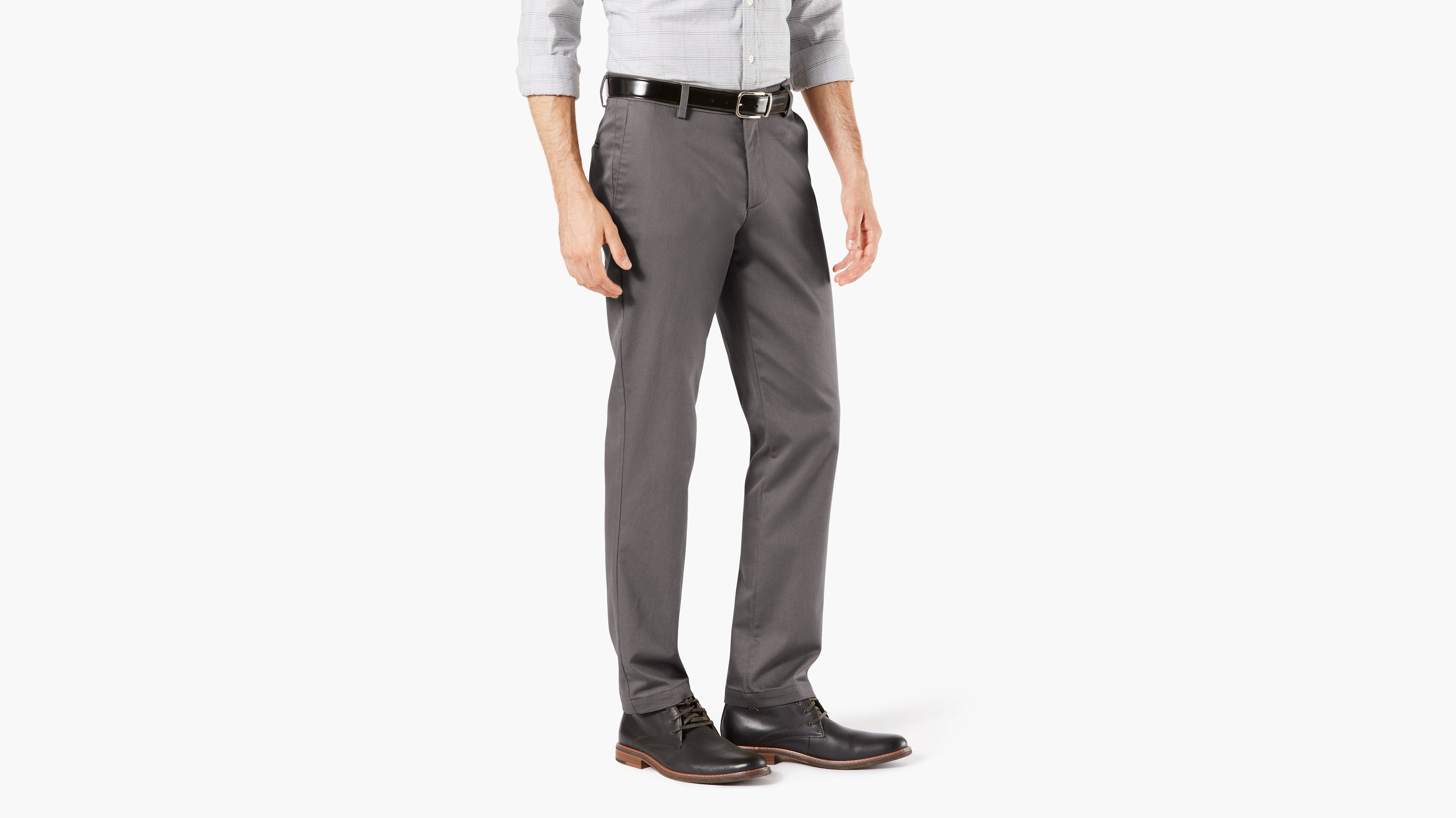 Signature Creaseless Gri Slim Fit Pantolon
