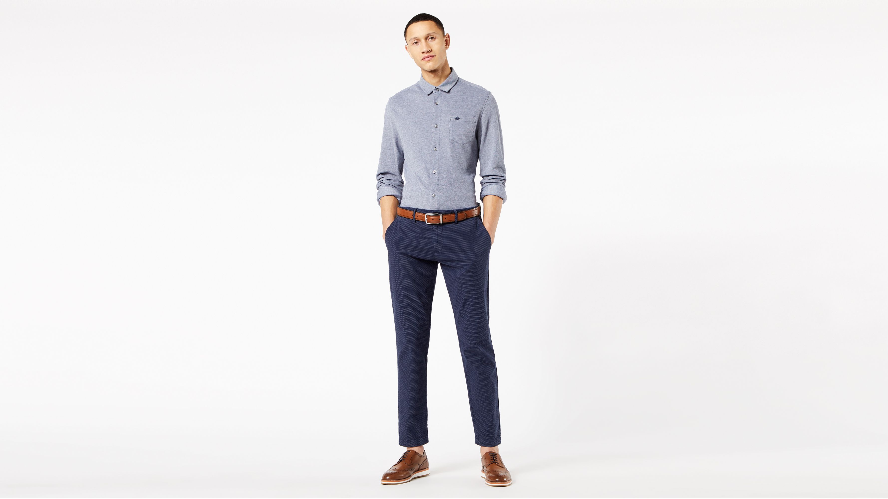 Chino Tapered Fit - Dobby Pantolon