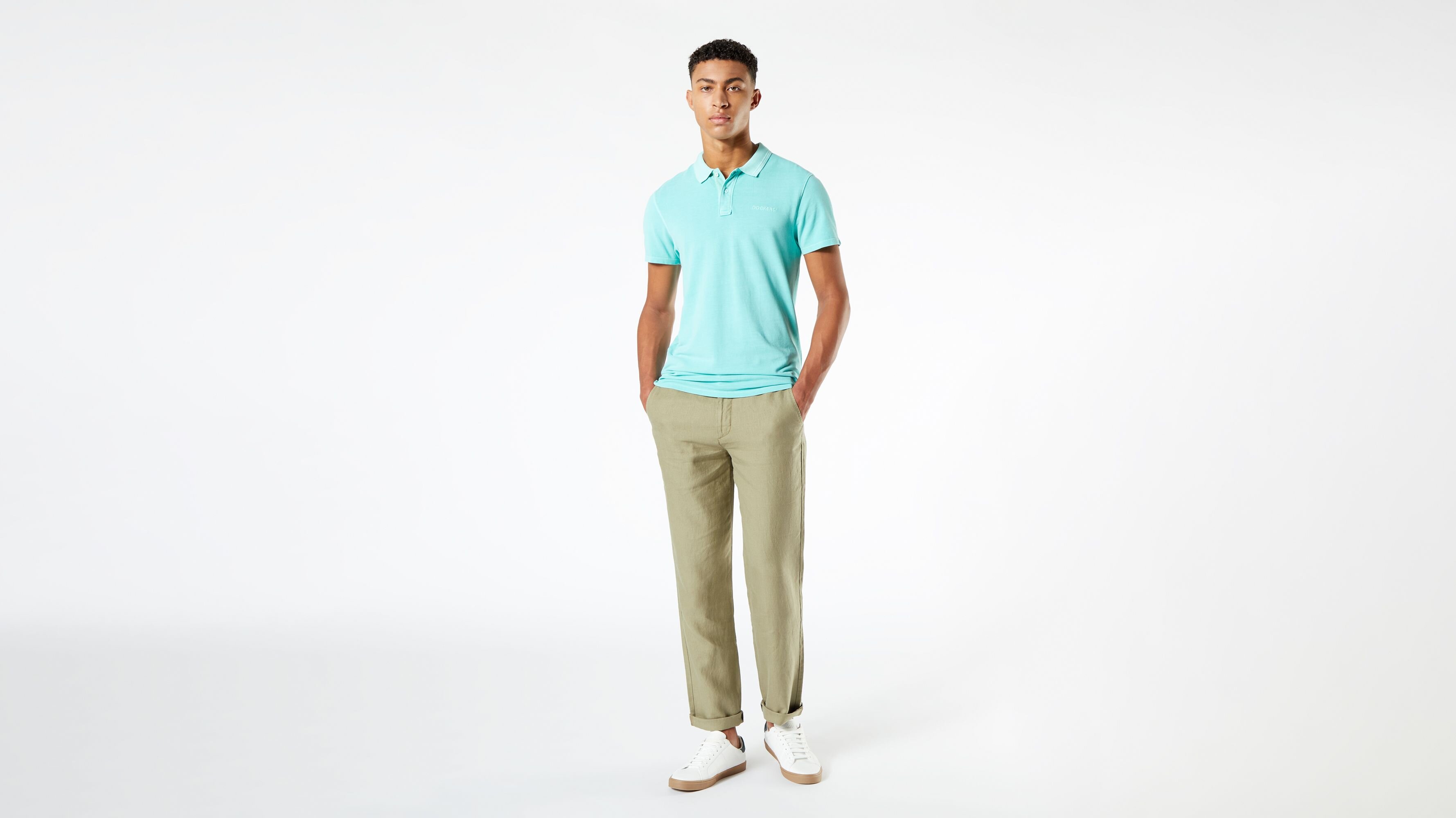 Linen Chino, Straight Fit