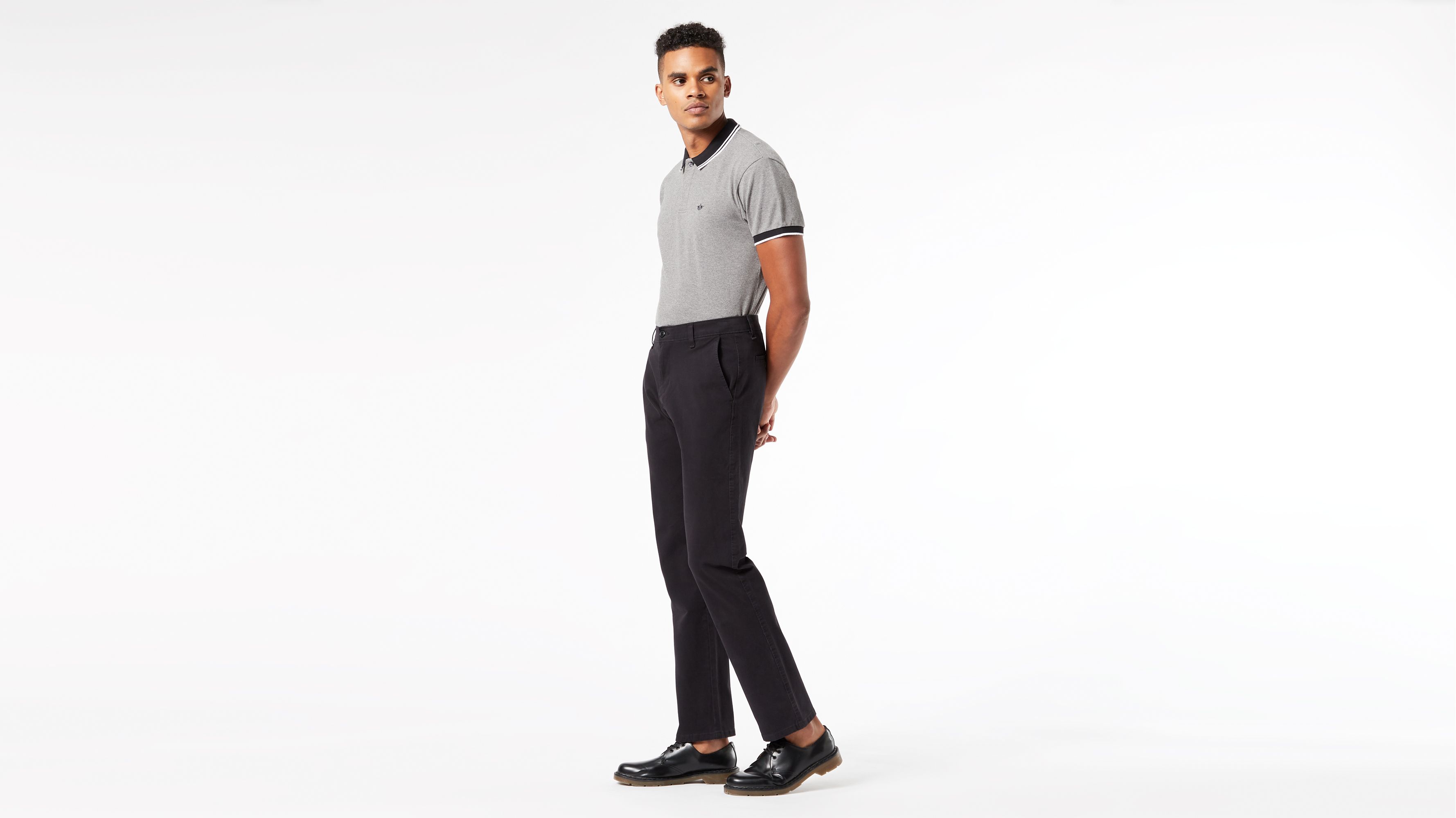 Smart 360 Flex Siyah Ultimate Slim Fit Chino Pantolon