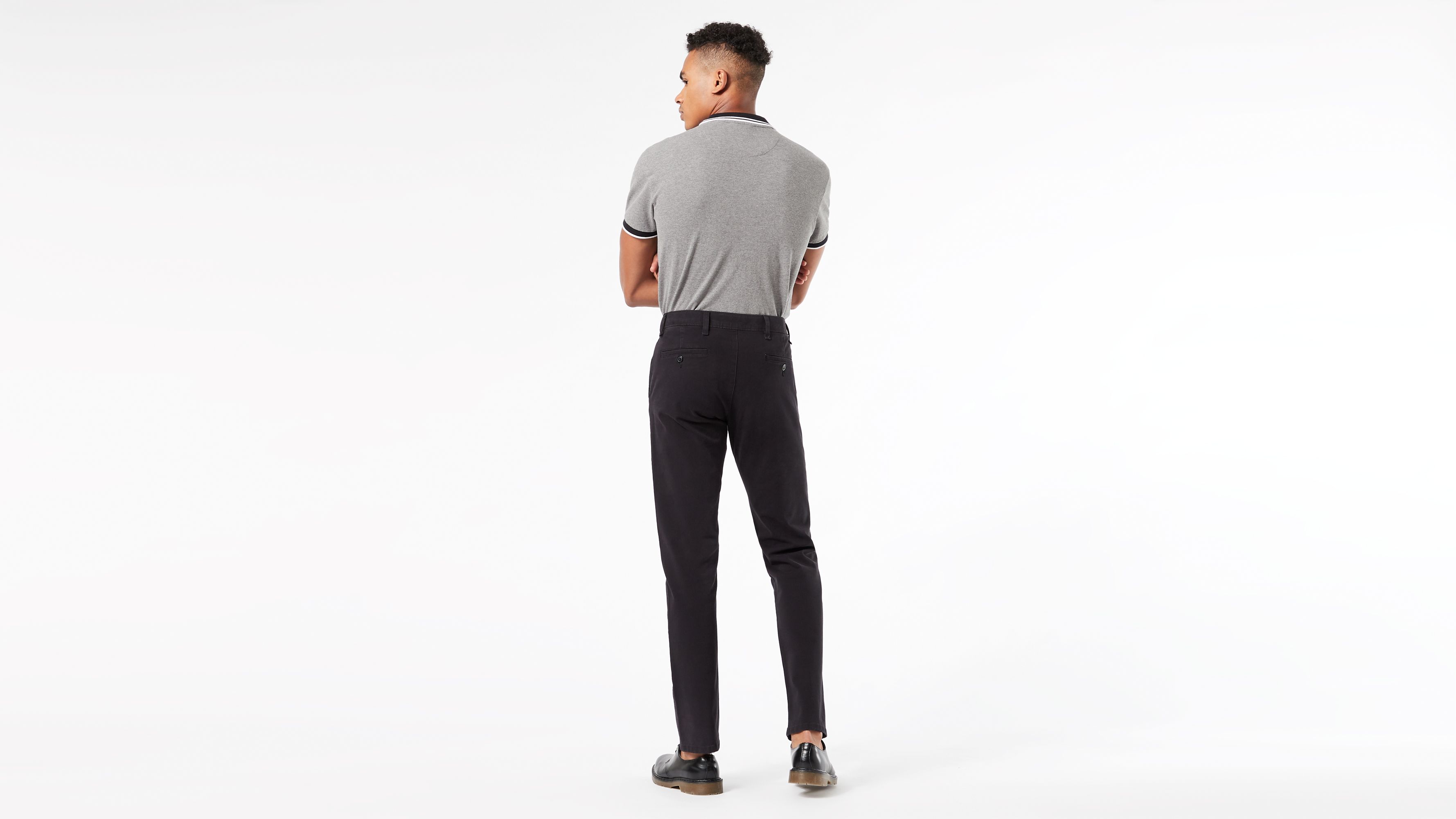 Smart 360 Flex Siyah Ultimate Slim Fit Chino Pantolon