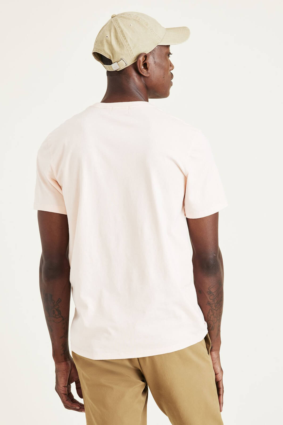 Men's Slim Fit Pembe Logo Tişört