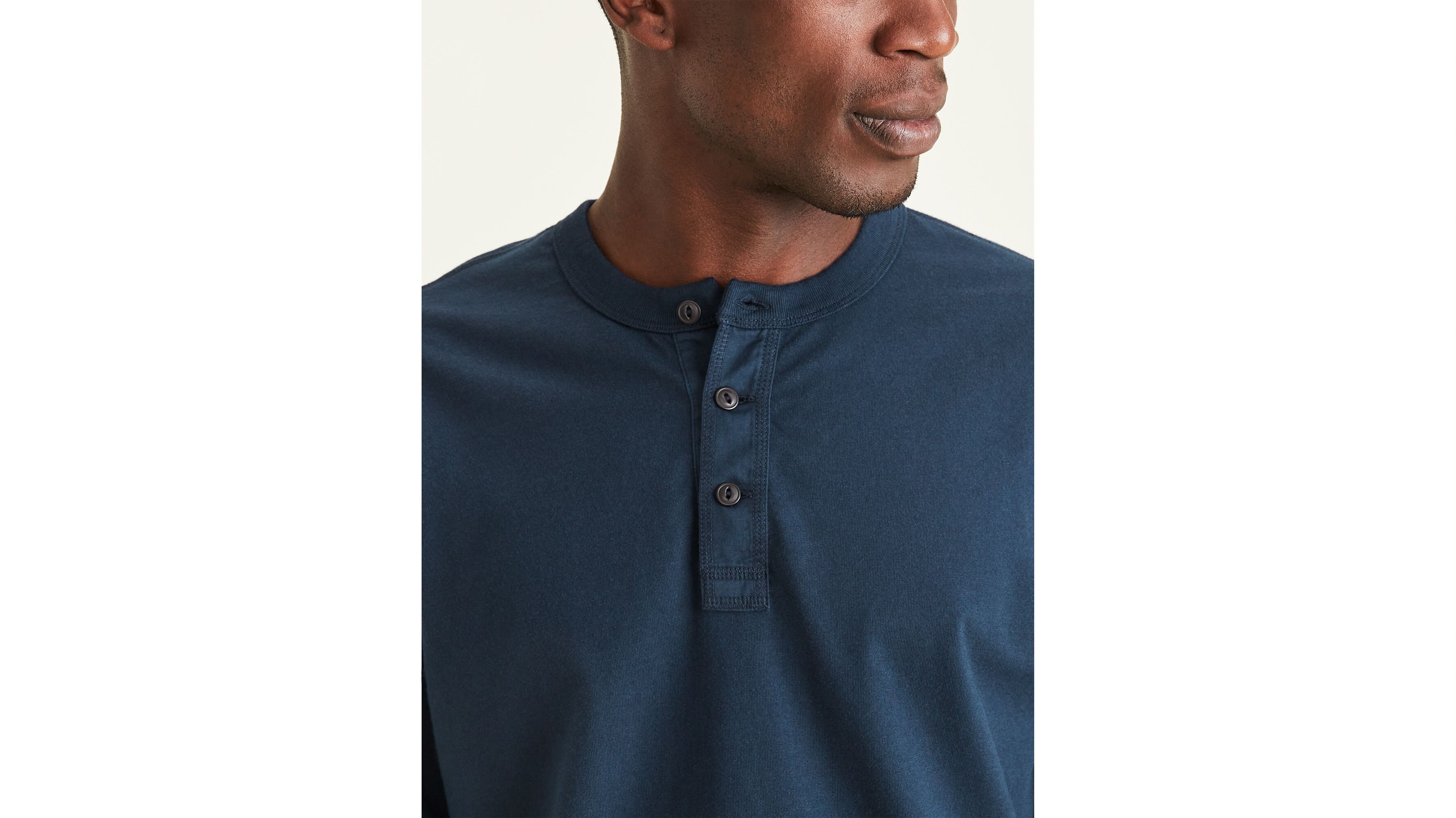 Uzun Kollu Henley Tişört