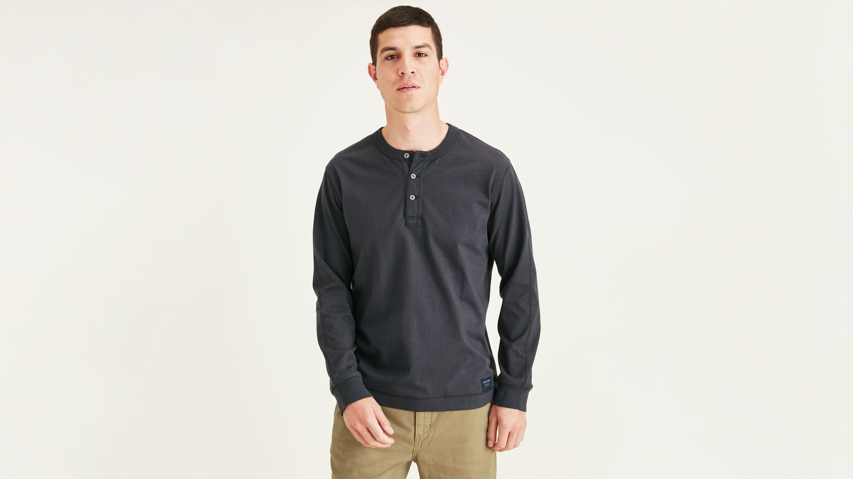 Uzun Kollu Henley Tişört