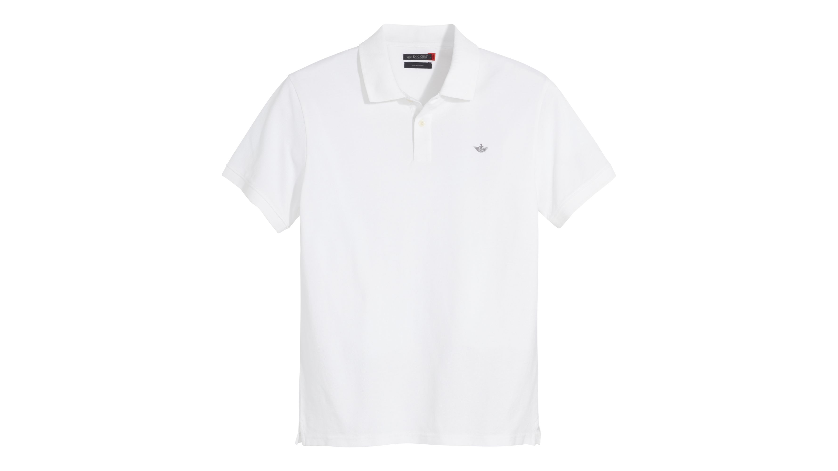 Rib Collar Beyaz Polo Tişört