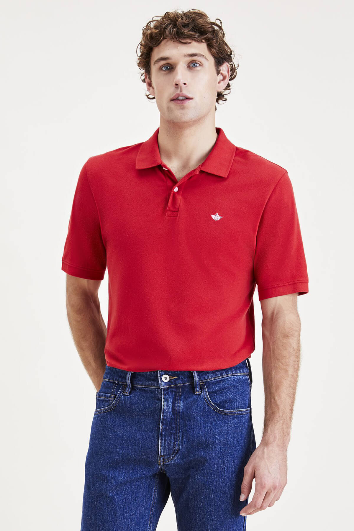 Rib Collar Kırmızı Polo Tişört
