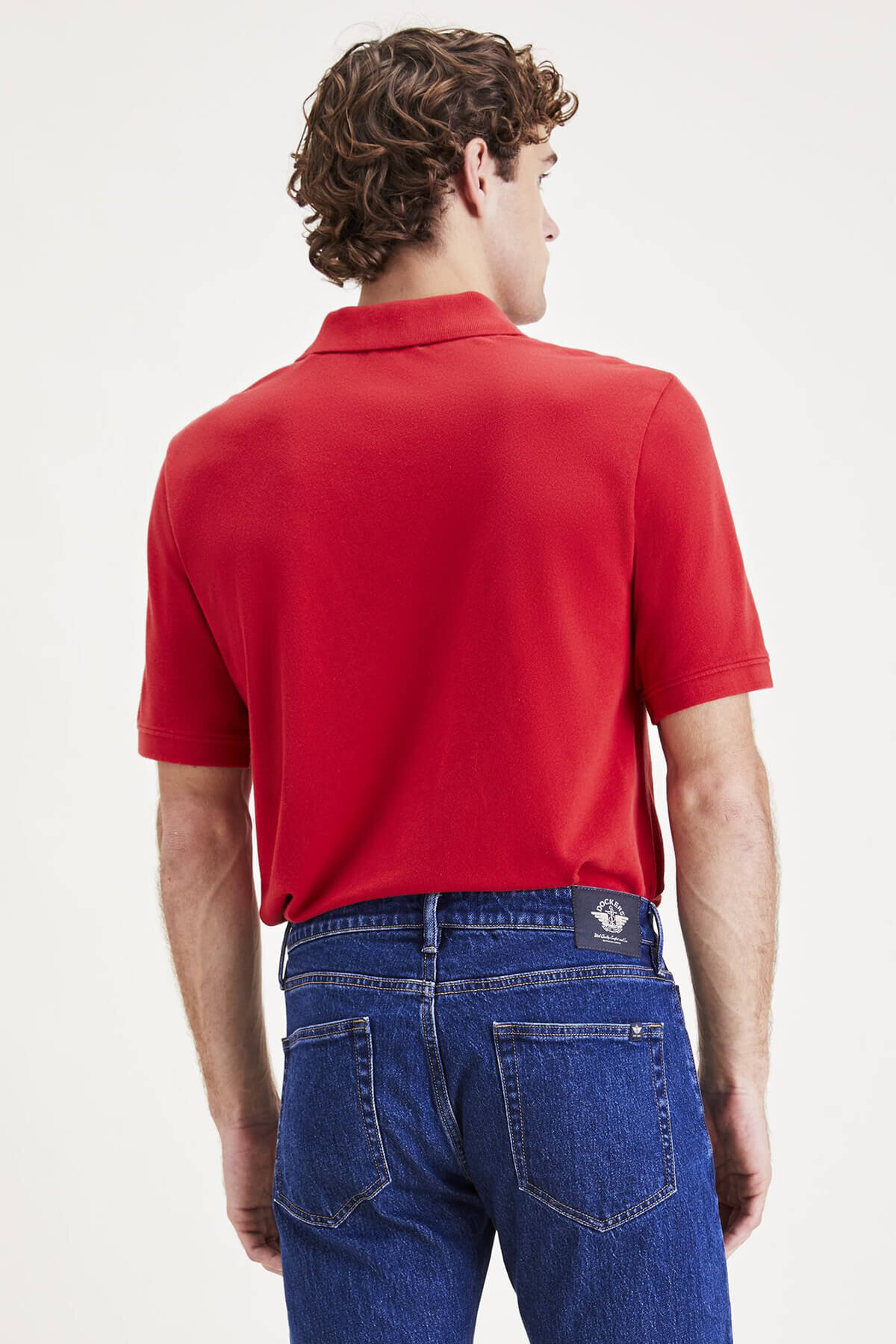 Rib Collar Kırmızı Polo Tişört