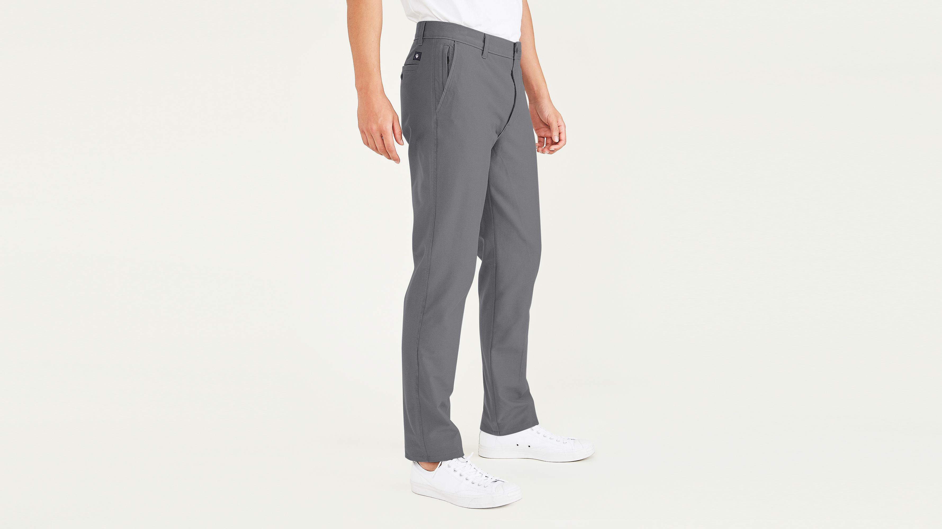 Smart 360 Comfort Knit Gri Slim Fit Chino Pantolon