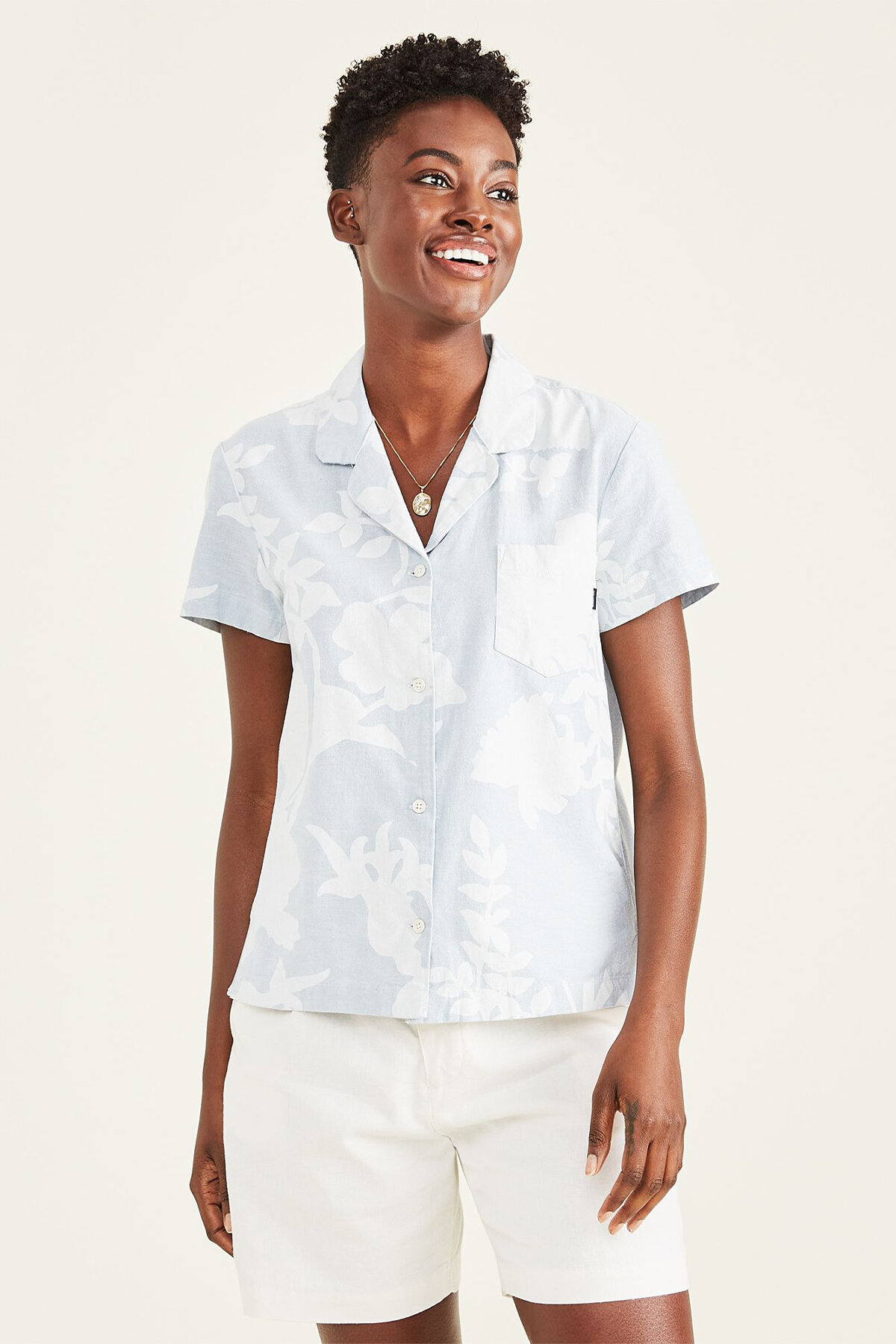 Camp Collar Shirt, Kısa Kol