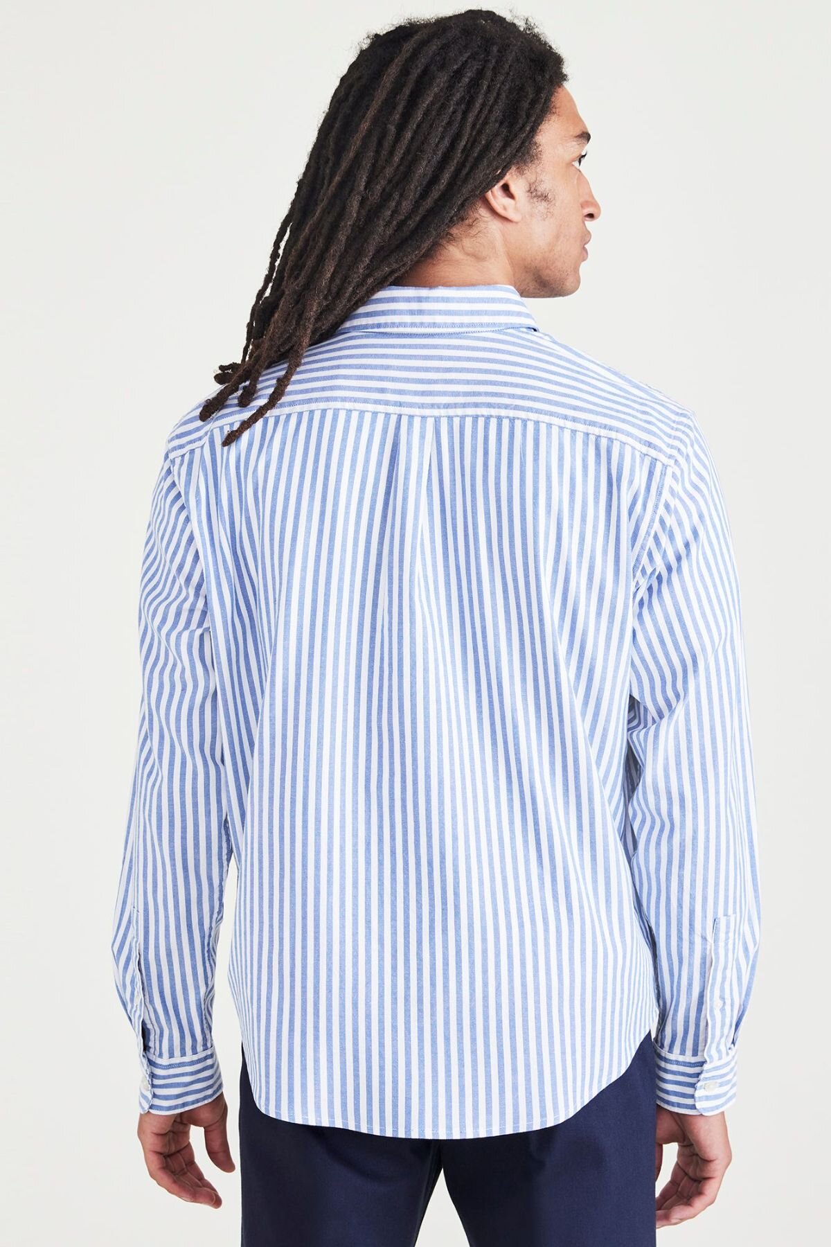 Stretch Oxford Mavi Gömlek