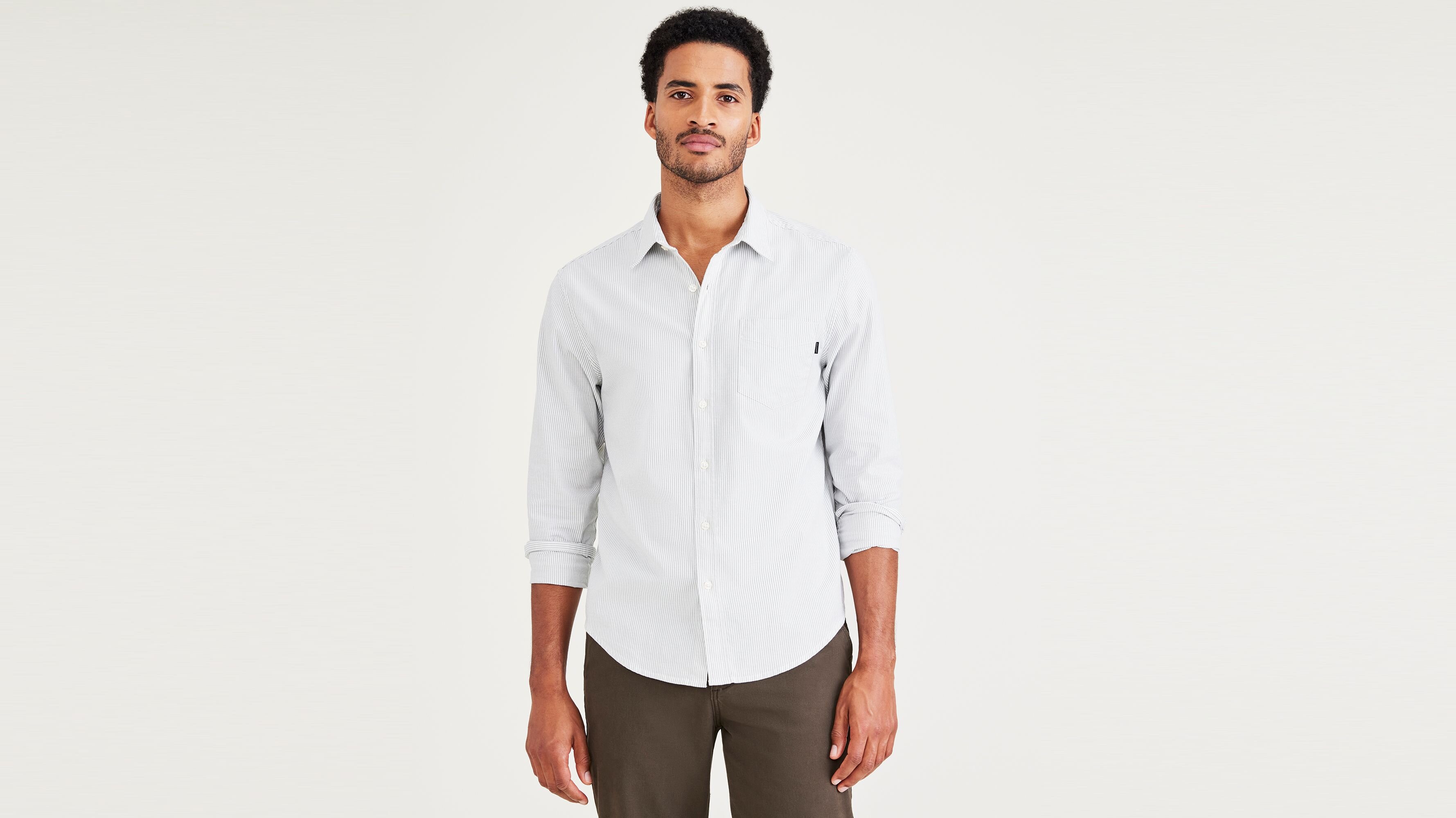 Stretch Oxford Yeşil Gömlek