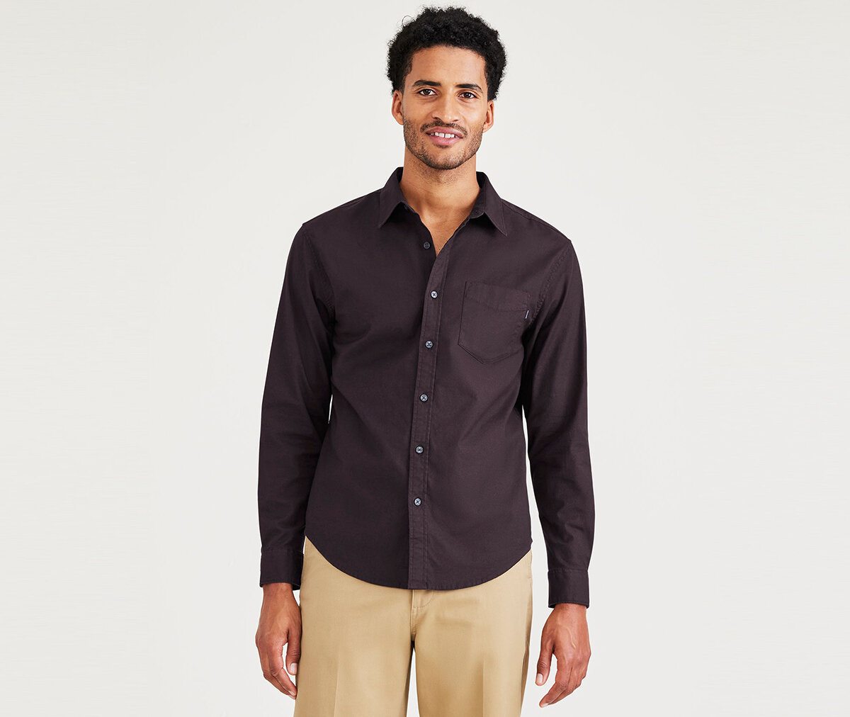 Stretch Oxford Kahverengi Gömlek