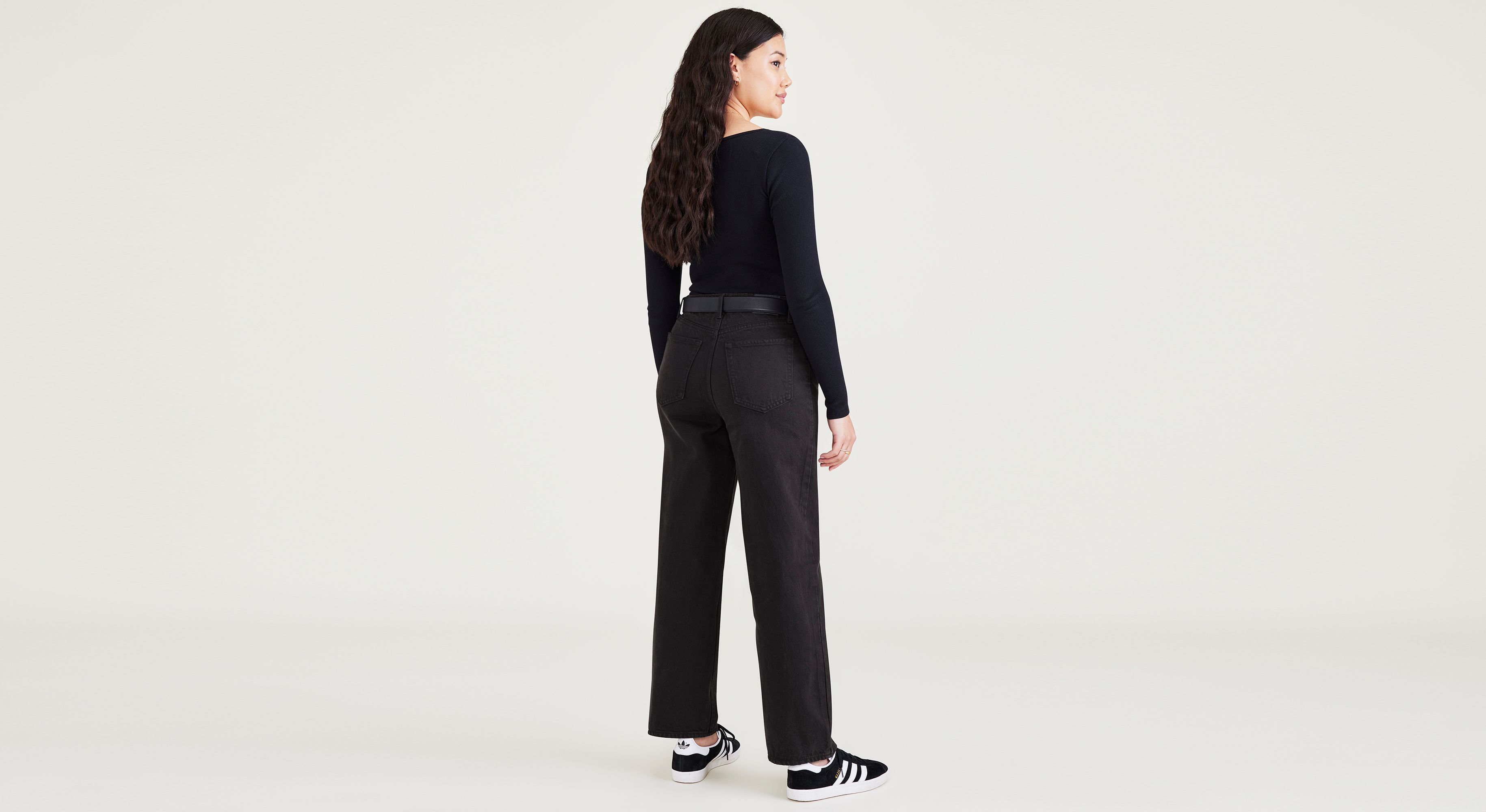 High Waist Jean Cut Straight Fit Pantolon