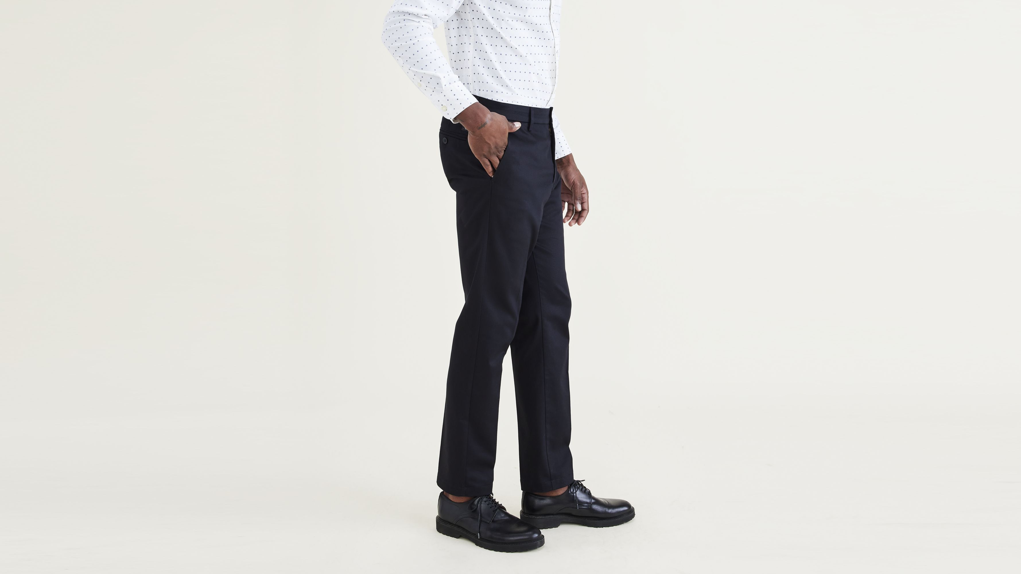 Signature Stain Defender Creased Slim Fit Pantolon