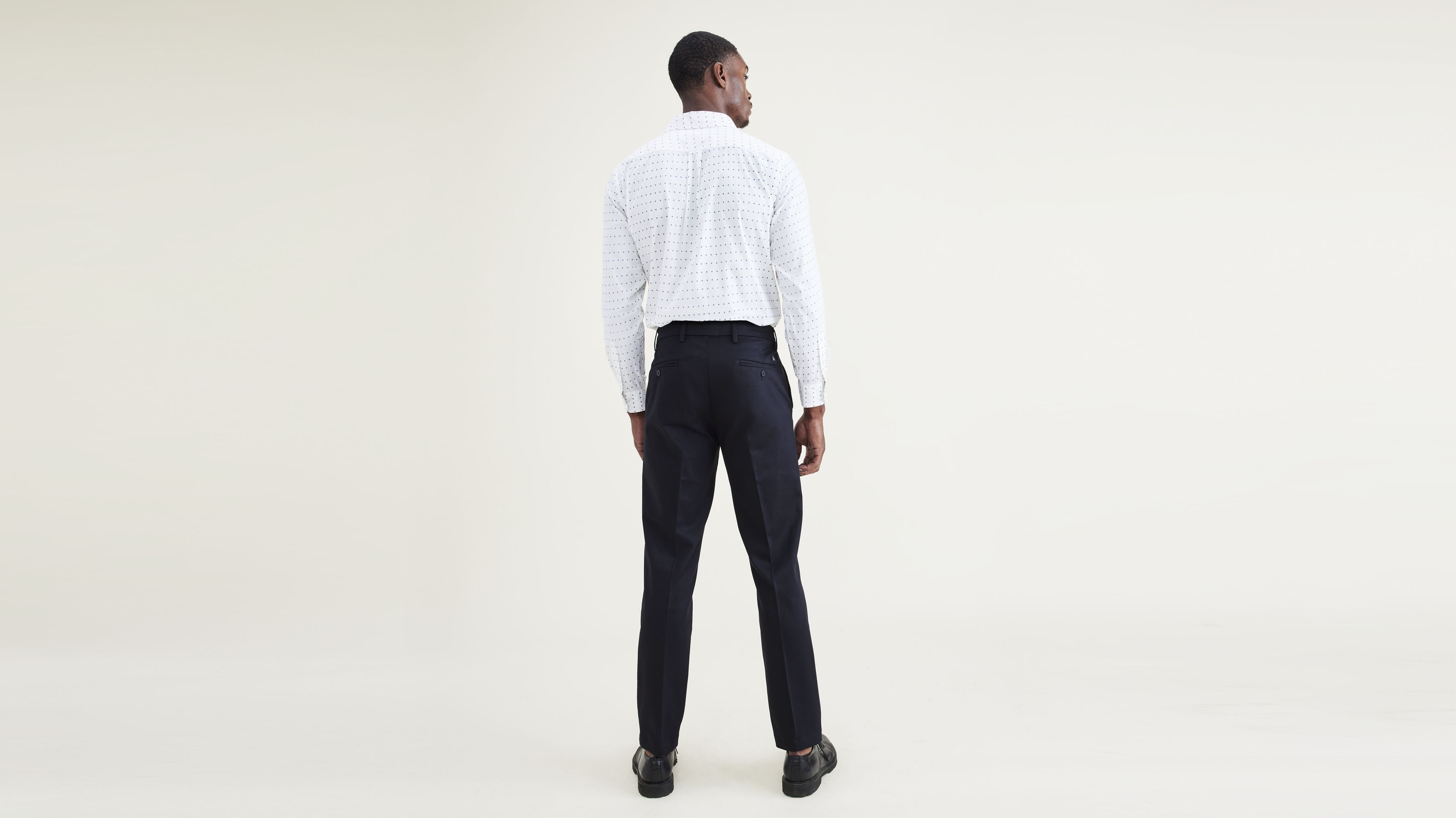 Signature Stain Defender Creased Slim Fit Pantolon