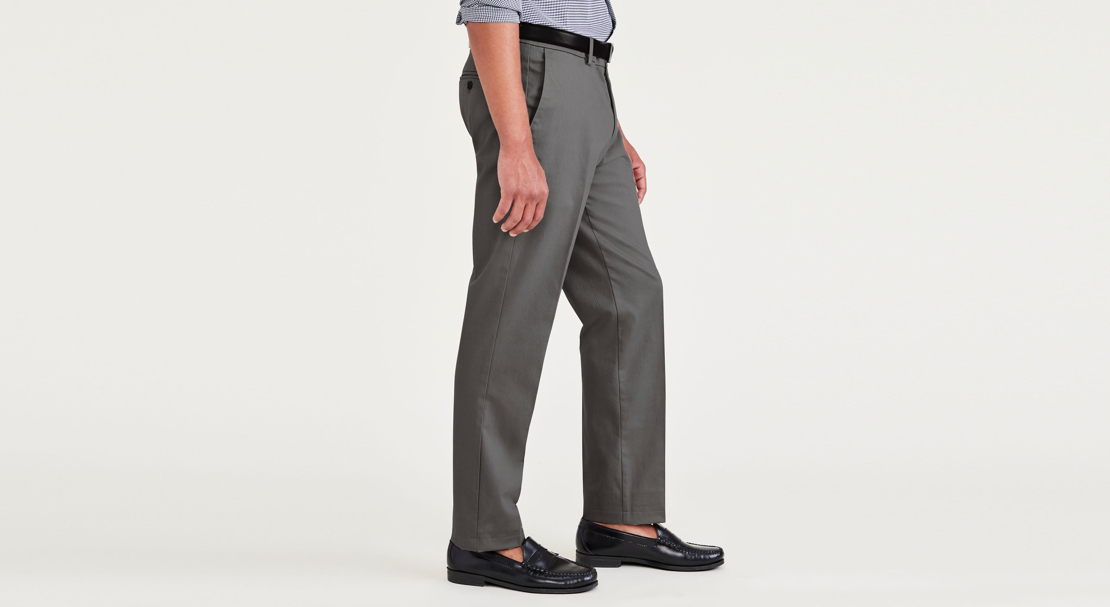 Signature Stain Defender Creased Slim Fit Pantolon