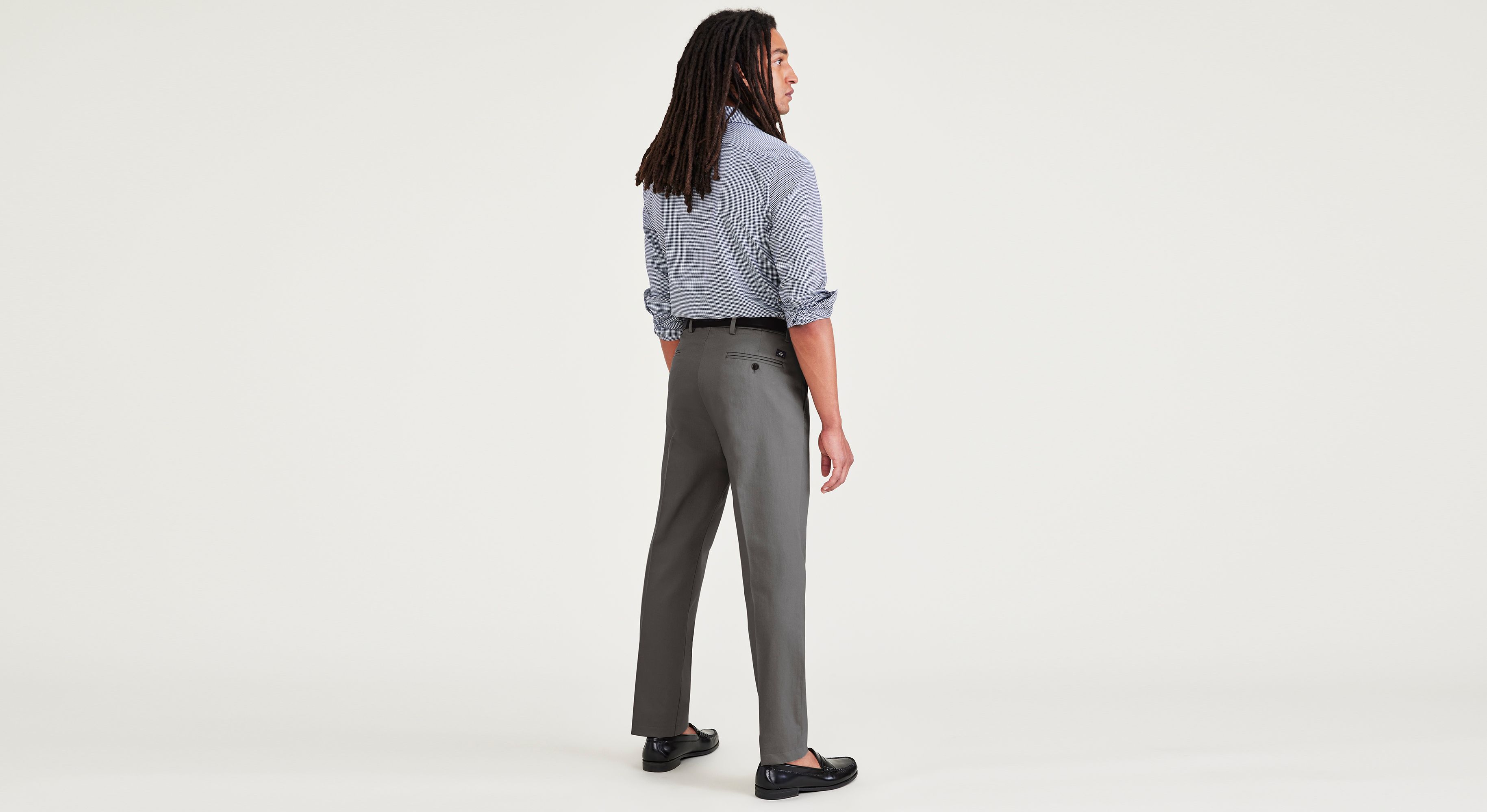 Signature Stain Defender Creased Slim Fit Pantolon