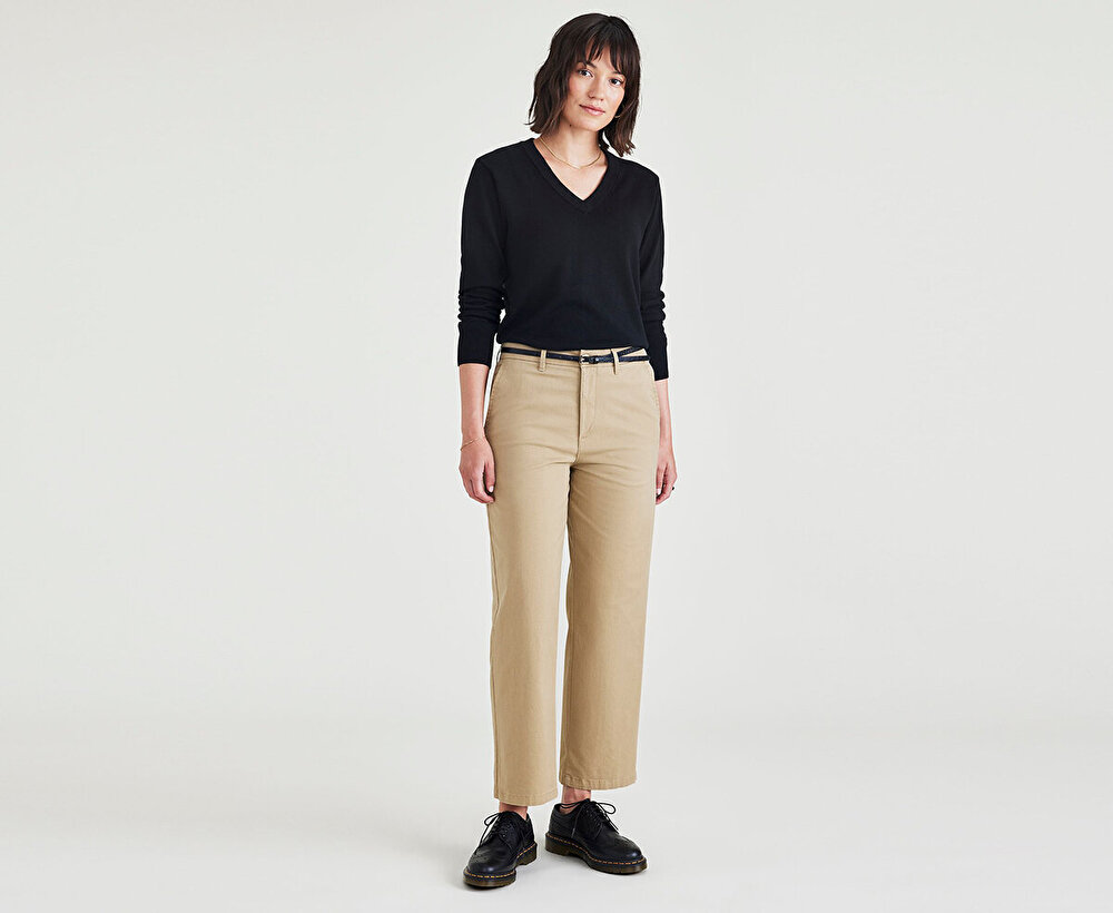 新品未使用 HIGH WAIST CHINO PANTS High Waist Weekend Chino Bej Straight Fit Pantolon 2137 | Dockers
