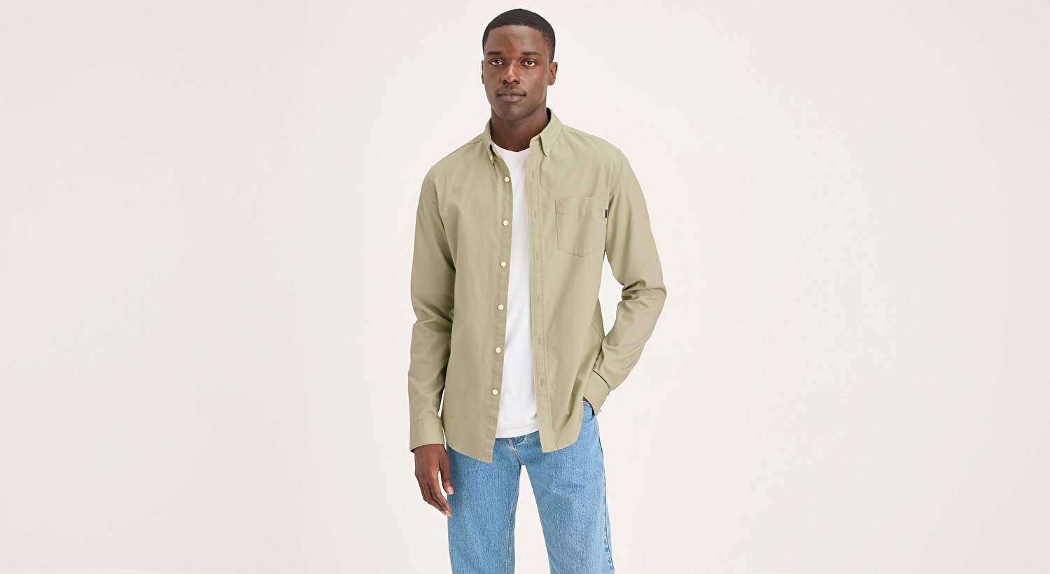 Dockers Originale Gömlek Camicia Slim Fit Uomo - Colletto Con Bottoni, Uso Quotidiano - 2