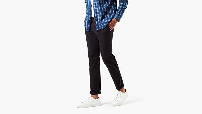 Smart 360 Flex Siyah Ultimate Skinny Fit Chino Pantolon