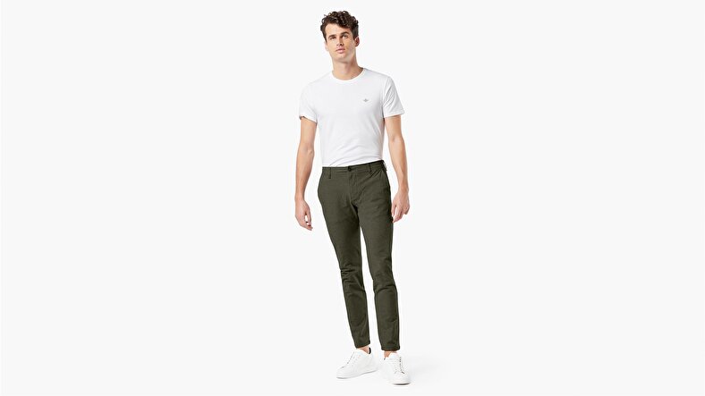 Smart 360 Flex Koyu Yeşil Ultimate Skinny Fit Chino Pantolon