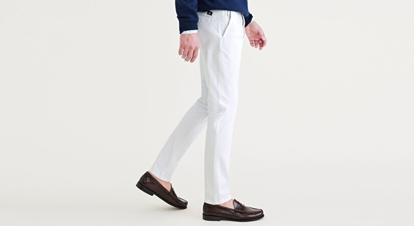 Smart 360 Flex Beyaz Ultimate Skinny Fit Chino Pantolon