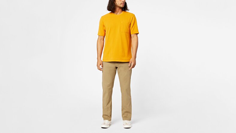 Smart 360 Flex Bej Ultimate Straight Fit Chino Pantolon