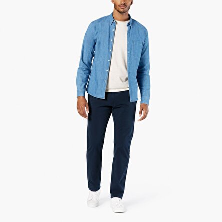 Smart 360 Flex Lacivert Ultimate Straight Fit Chino Pantolon