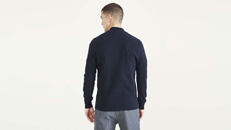 1/4 Fermuarlı Lacivert Kazak