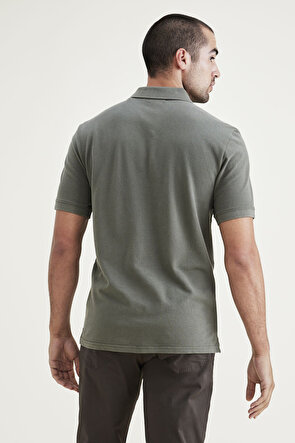 Rib Collar Yeşil Polo Tişört