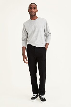 Smart 360 Comfort Knit Siyah Slim Fit Chino Pantolon