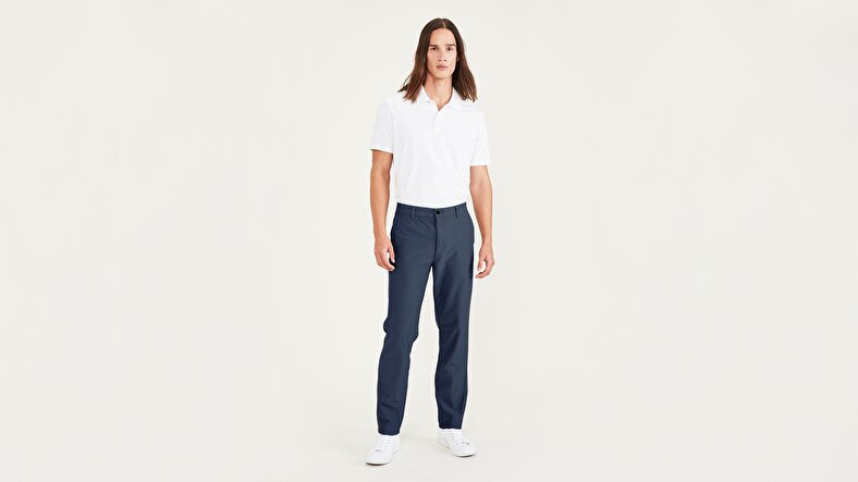 Smart 360 Comfort Knit Lacivert Slim Fit Chino Pantolon