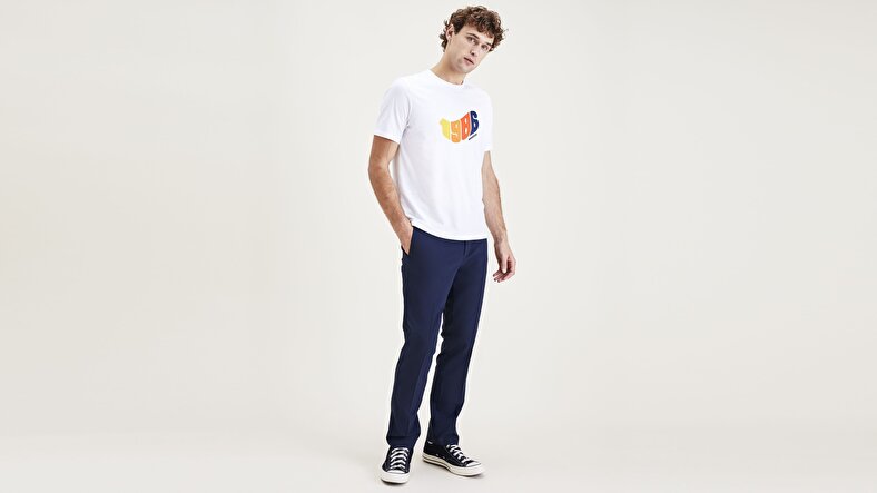 Signature Go Lacivert Khaki Slim Fit Pantolon