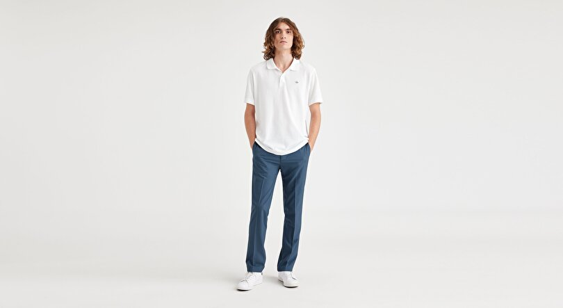 Dockers Heren Signature Khaki, Slim Fit broek, blauw, 30W x 30L, blauw, 30W / 30L Dockers Heren Signature Khaki, Slim Fit broek, blauw, 30W x 30L, blauw, 30W / 30L