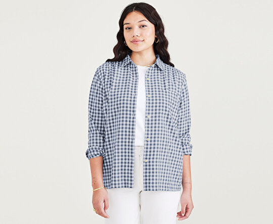 Favorite Button Up Mavi Gömlek, Relaxed Fit