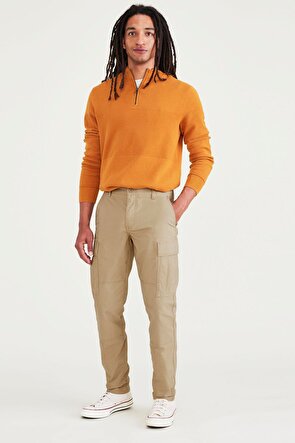 Cargo Bej Slim Tapered Pantolon