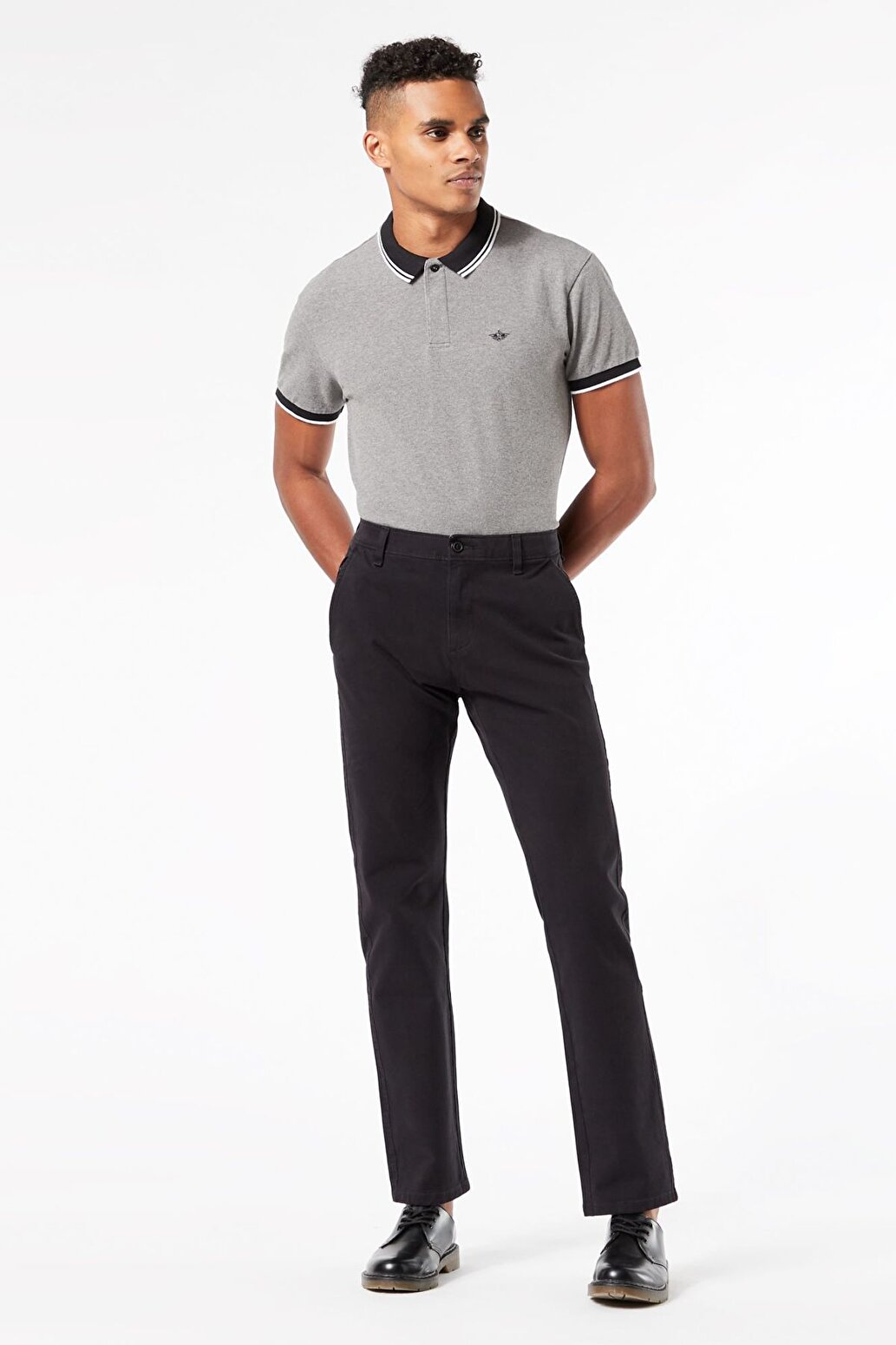 Smart 360 Flex Siyah Ultimate Slim Fit Chino Pantolon