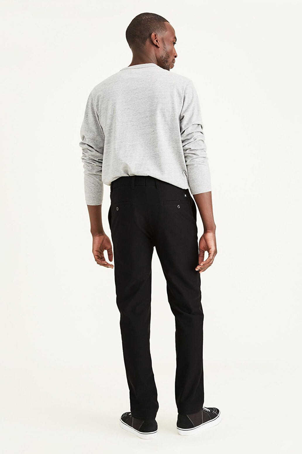 Smart 360 Comfort Knit Siyah Slim Fit Chino Pantolon