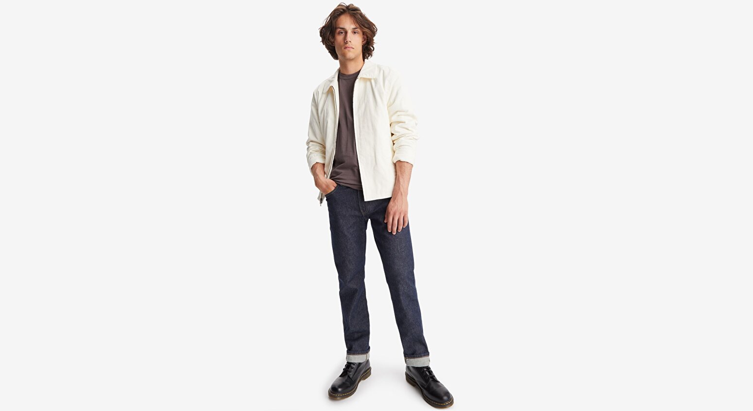 Lay Down Collar James Dean Kadife Ceket
