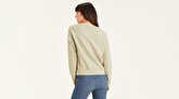 Icon Yuvarlak Yaka Bej Sweatshirt