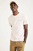 Men's Slim Fit Pembe Logo Tişört