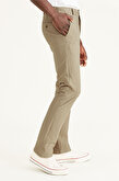 Smart 360 Comfort Knit Bej Slim Fit Chino Pantolon