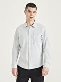 Smart 360 Knit Button Up Gri Gömlek